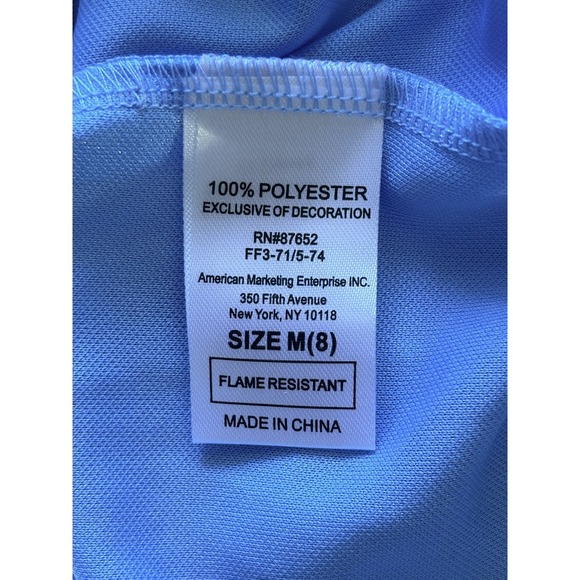 Disney Frozen Blue Mesh Metallic Snowflake Overlay Nightgown Youth Medium 8 NEW - Picture 13 of 13